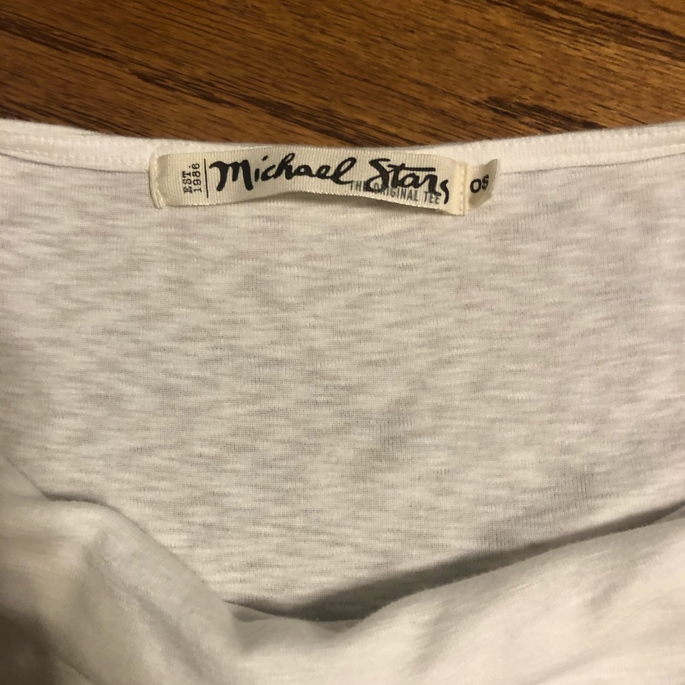 Michael Stars sleeveless white t shirt